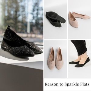 Blush Coloured Sparkle Flats